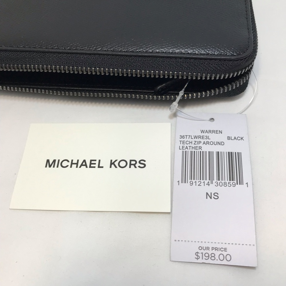 Michael Kors Warren Tech Zip Around Leather Wallet - Picture 7 of 7